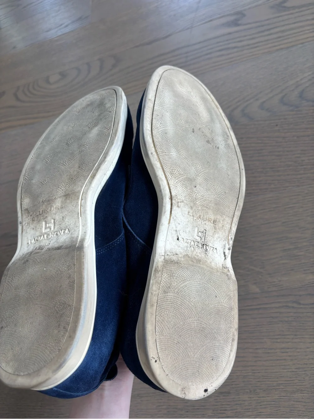 Lukure Men's Suede Boat Shoes in Deep Blue with Contrast Laces